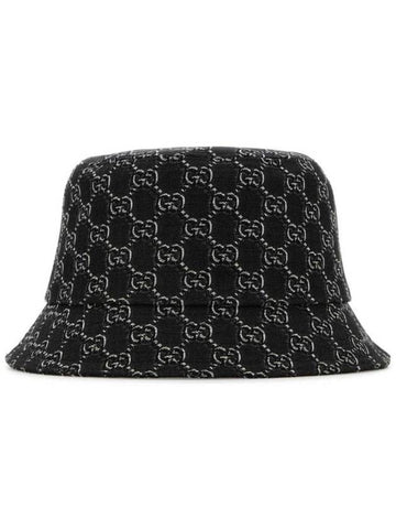 GG Shadow Bucket Hat Black - GUCCI - BALAAN 1