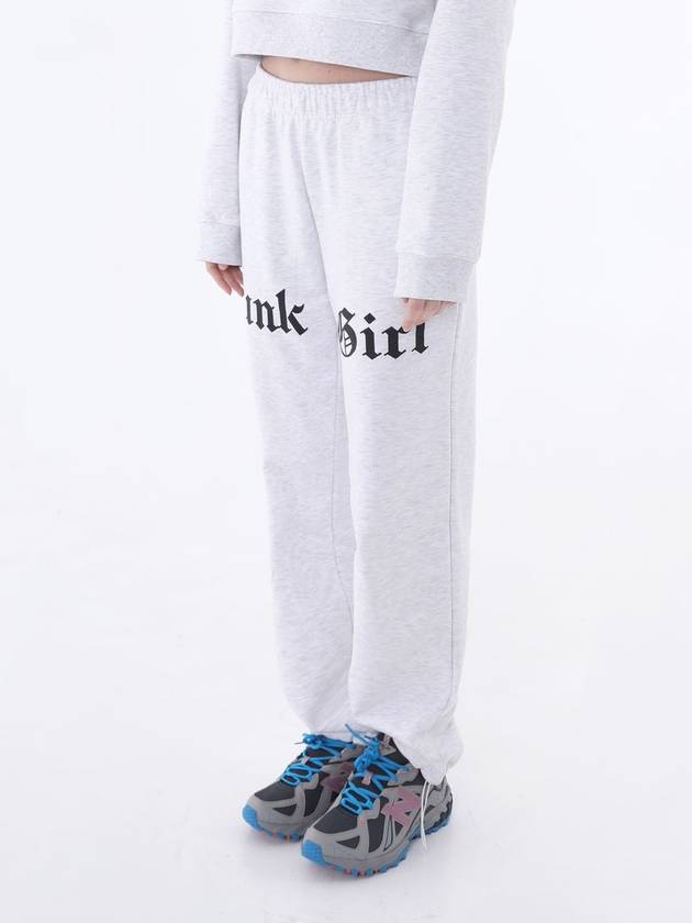 1 0 punk girl jogger pants LIGHT GRAY - CLUT STUDIO - BALAAN 3