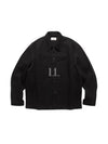 Twisted Sleeve Boxy Over Long Sleeve Shirt Black - LEMAIRE - BALAAN 2