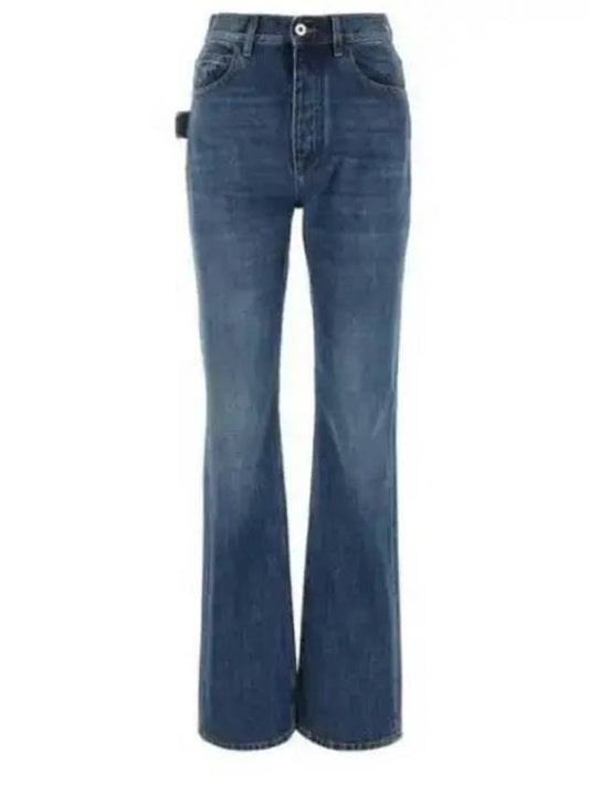 Original medium washed denim straight jeans - BOTTEGA VENETA - BALAAN.