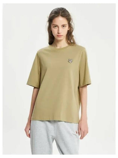 Women s Bold Foxhead Patch Comfort T Shirt Canvas Domestic Product GM0024020248673 - MAISON KITSUNE - BALAAN 1