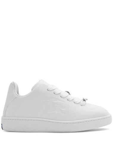 Leather Box Low-Top Sneakers White - BURBERRY - BALAAN 1