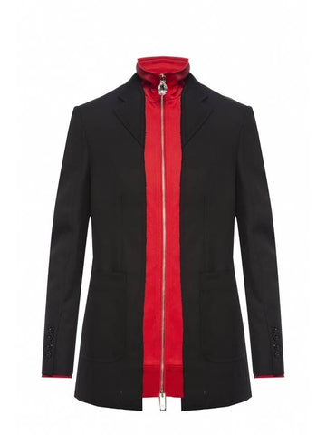 Women's Track Top Detail Tailored Jacket Black - BURBERRY - BALAAN 1