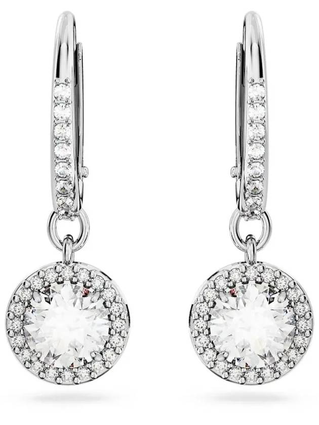 Una Angelic Crystal Drop Earrings Silver - SWAROVSKI - BALAAN 4