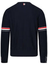 Wool Relaxed Pullover Knit Top Navy - THOM BROWNE - BALAAN 4