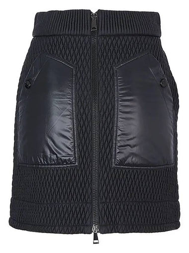 22FW 2D00002 539AQ 999 Women's Aline black padded skirt - MONCLER - BALAAN 1