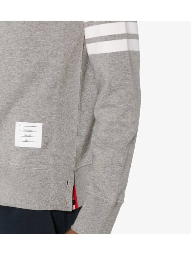 4 Bar Loopback Jersey Sweatshirt Light Grey - THOM BROWNE - BALAAN 5