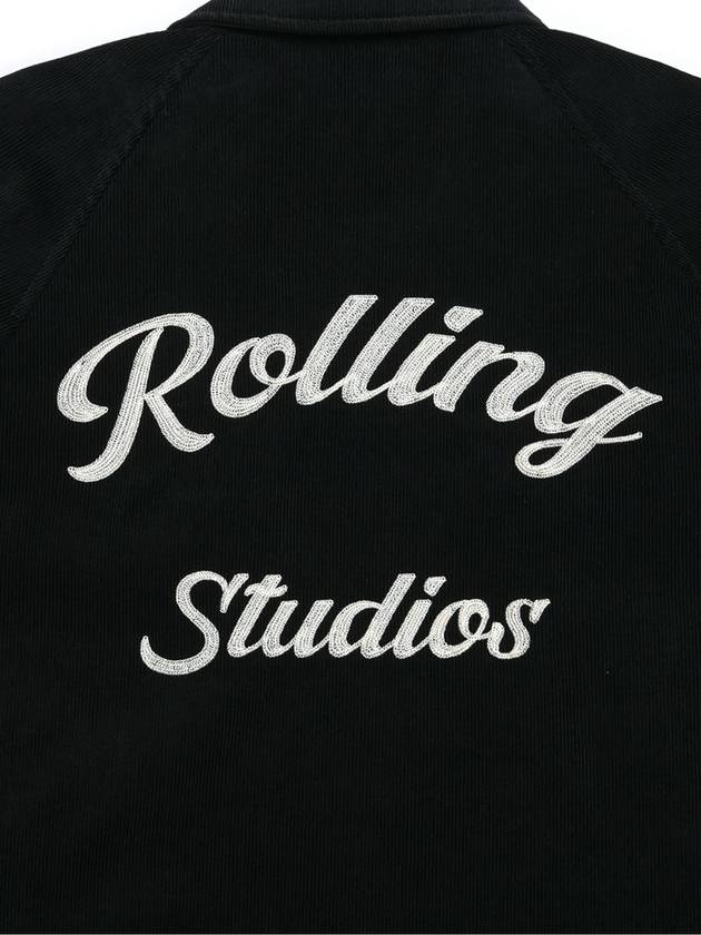 R EMBROIDERED JACKET CORDUROY BLACK - ROLLING STUDIOS - BALAAN 8