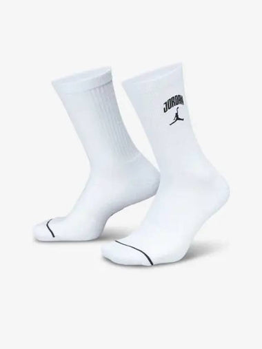 Jordan Everyday Crew Socks White Black HJ2434 100 - NIKE - BALAAN 1