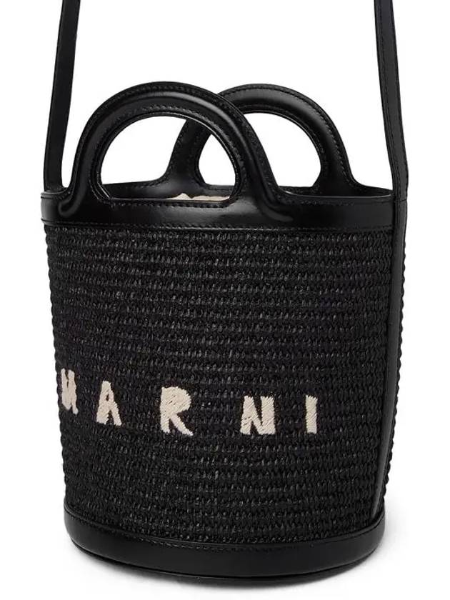 Tropicalia Small Bucket Bag Black - MARNI - BALAAN 6