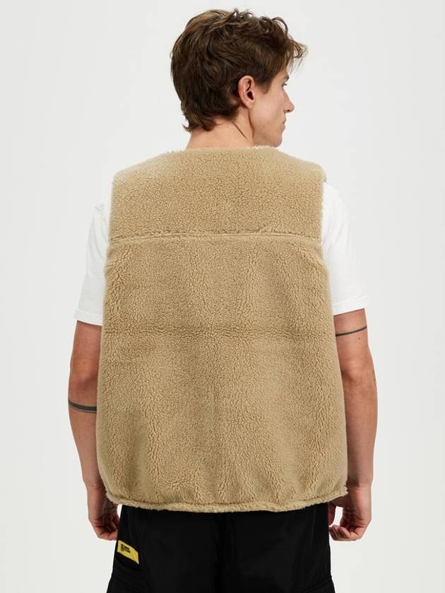 Reversible Sherpa Vest Khaki Black - NIKE - BALAAN 5