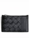 Intrecciato Zipper Card Wallet Dark Green - BOTTEGA VENETA - BALAAN 2