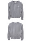 Triomphe Crew Neck Wool Knit Top Grey - CELINE - BALAAN 5