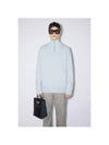 V-neck Wool Cashmere Knit Top Light Blue - ACNE STUDIOS - BALAAN 3