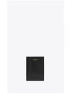 Paris Credit Coated Leather Card Wallet Black - SAINT LAURENT - BALAAN 2