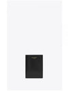 Black Leather Vertical Wallet - SAINT LAURENT - BALAAN 2