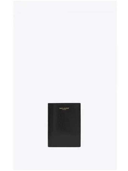 Black Leather Vertical Wallet - SAINT LAURENT - BALAAN 2