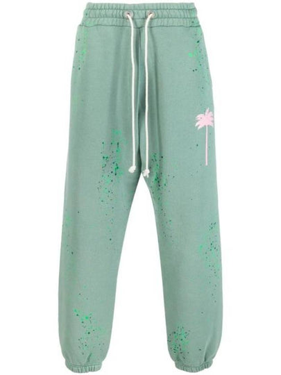 Paint Splatter Track Pants Green - PALM ANGELS - BALAAN 2