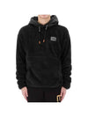 EA7 Logo Patch Polyester Hoodie Black - EMPORIO ARMANI - BALAAN 1