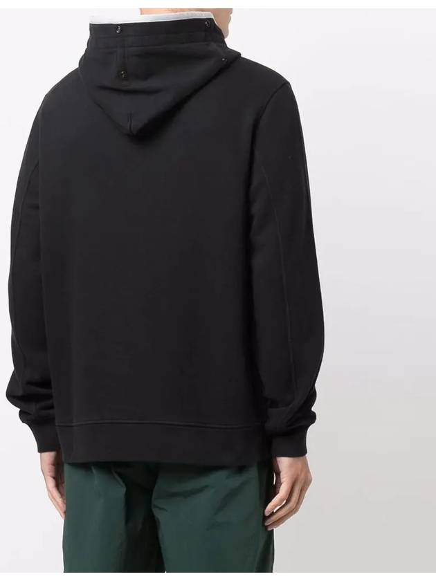 Wappen Patch Cotton Hoodie Black - STONE ISLAND - BALAAN 4