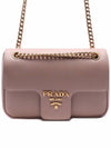 Women's Saffiano Gold Logo Chain Shoulder Bag - PRADA - BALAAN 2