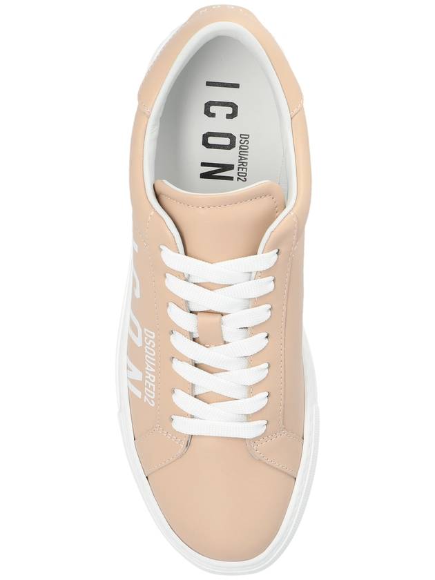 Women Logo Icon Low Top Sneakers Beige - DSQUARED2 - BALAAN 7