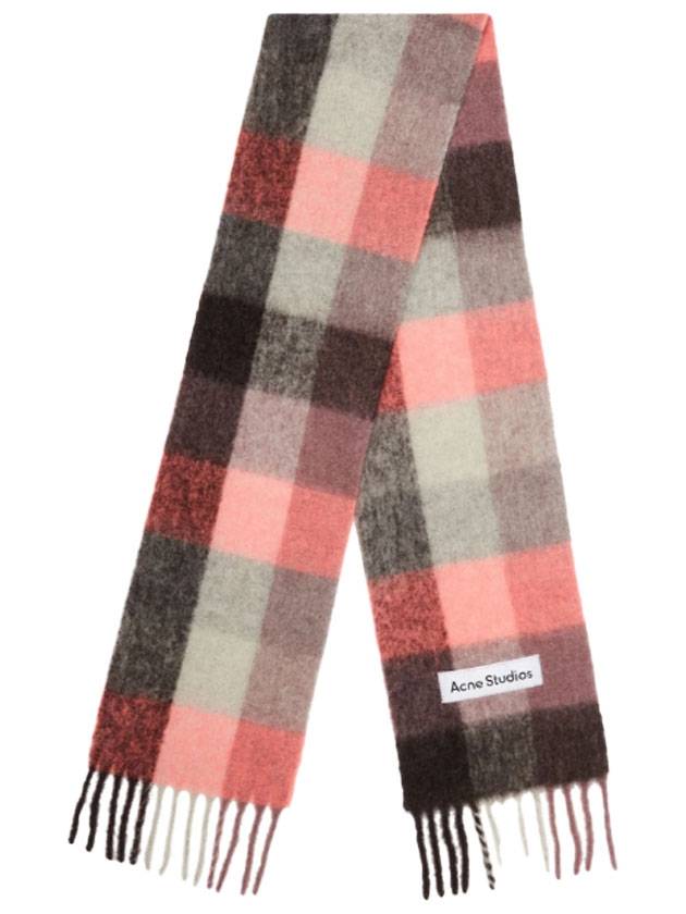 Check Mohair Muffler Mauve Bright pink - ACNE STUDIOS - BALAAN 3