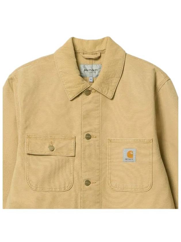 24SS Logo Patch Michigan Jacket Beige I031519 25B3K - CARHARTT - BALAAN 4