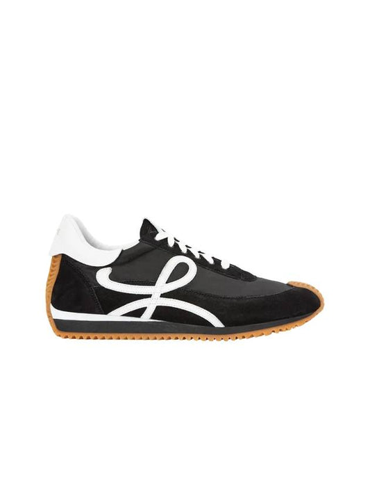 Flow Runner Nylon Suede Low Top Sneakers Black - LOEWE - BALAAN 2