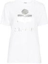 Zewel Logo Print Linen Short Sleeve T-Shirt White - ISABEL MARANT - BALAAN 2