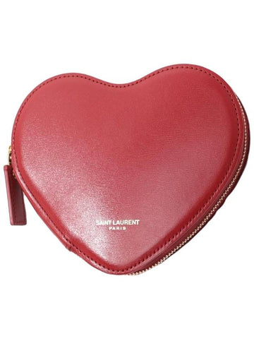 Heart Eco Tote Bag Red 585275 - SAINT LAURENT - BALAAN 1