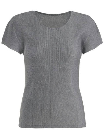 Pleats Please Mist Round Short Sleeve Tee - ISSEY MIYAKE - BALAAN 1