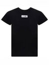 Logo Cotton Jersey Short Sleeve T-Shirt Black - MAISON MARGIELA - BALAAN 2