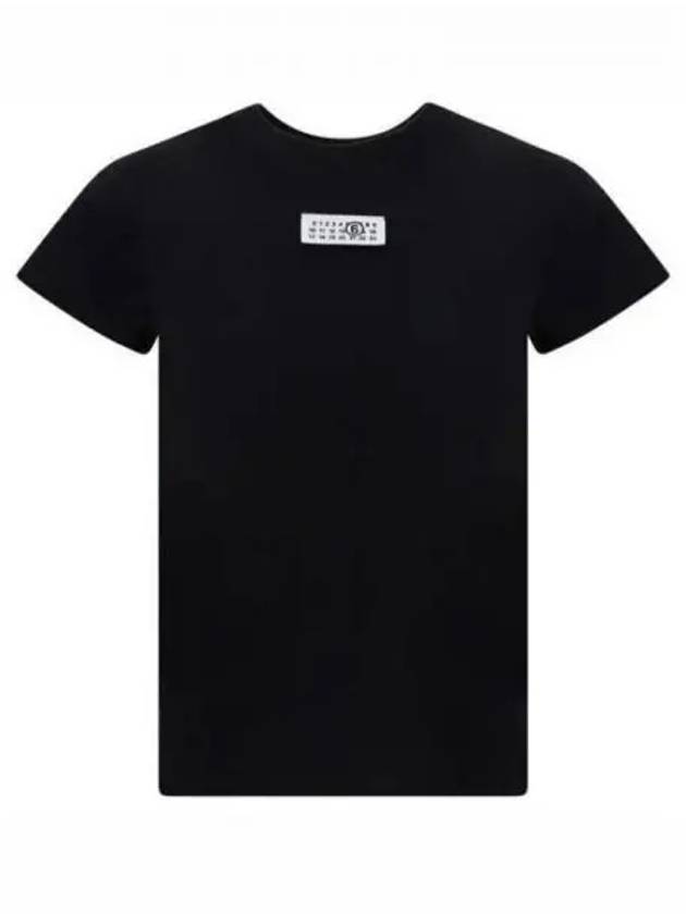 Logo Cotton Jersey Short Sleeve T-Shirt Black - MAISON MARGIELA - BALAAN 2