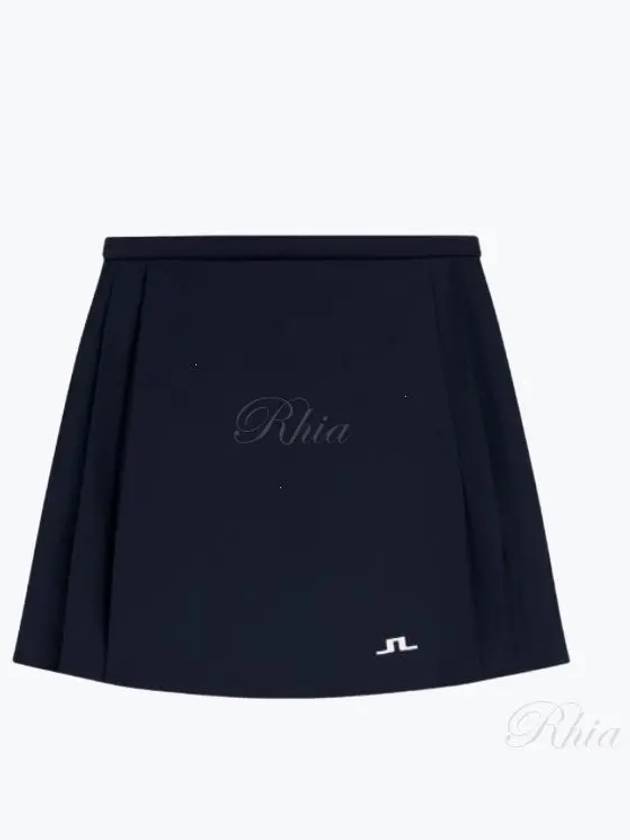 Women's SIERRA Pleated Skirt Navy - J.LINDEBERG - BALAAN 2