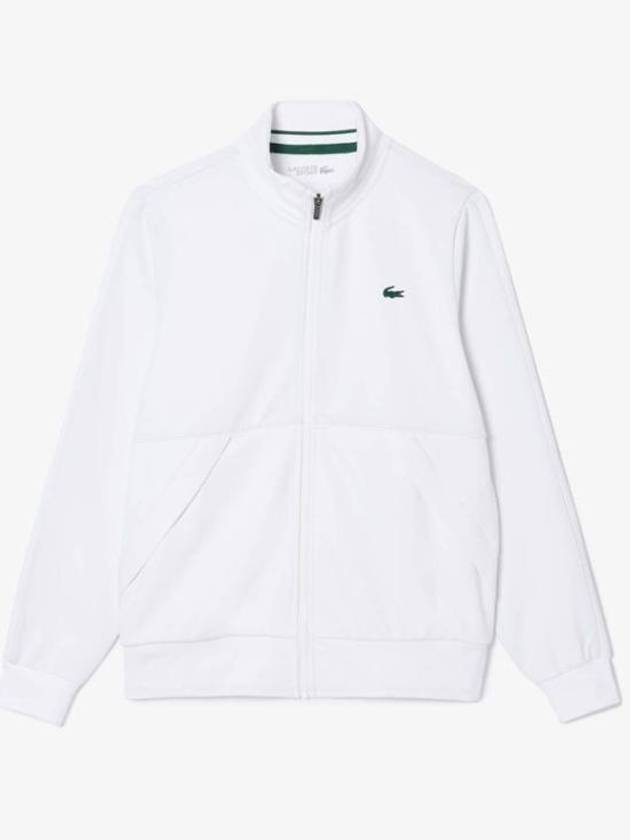 Sports Classic Fit Stretch Sweat Zip-Up Jacket White - LACOSTE - BALAAN 2