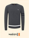 Logo Knit Sweater Gray MEN Orange Label Warm Stretch Swing Knit Homme GN30292 - MAHES - BALAAN 1