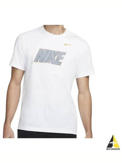 PHX Open Logo Print Cotton Short Sleeve T-Shirt White - NIKE - BALAAN 2