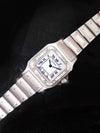 Cartier Premium Santos Diamond White Navy Roman Dial Women s Watch - CARTIER - BALAAN 8