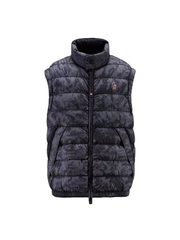 Men's Mornans Down Vest Dark Grey - MONCLER - BALAAN 1