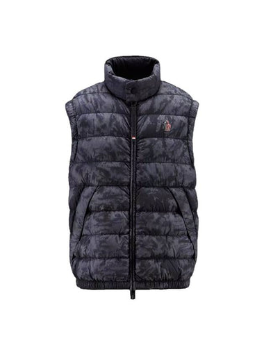 Men's Mornans Down Vest Dark Grey - MONCLER - BALAAN 1