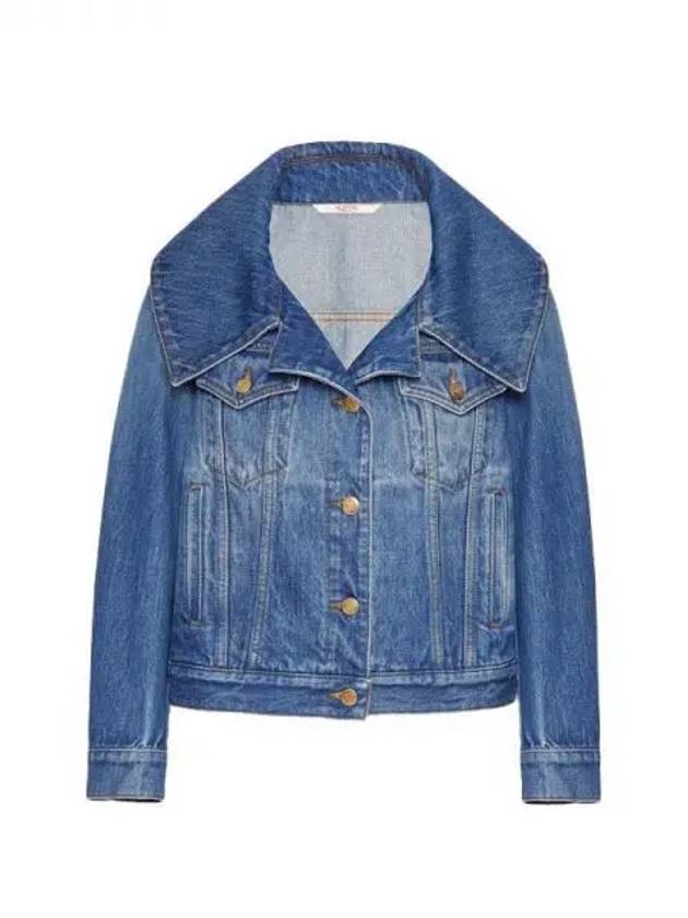 Cropped cotton denim jacket 271775 - VALENTINO - BALAAN 1