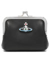 Nappa Leather ORB Logo Coin Purse Black - VIVIENNE WESTWOOD - BALAAN 2