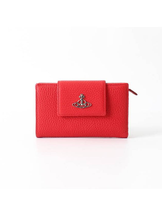 Grain Leather New Medium Wallet Red - VIVIENNE WESTWOOD - BALAAN 1