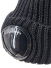 Extra Fine Merino Wool Goggle Beanie Black - CP COMPANY - BALAAN 10