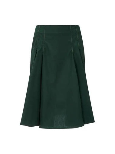 A line pin tuck flare skirt green - MARNI - BALAAN 1