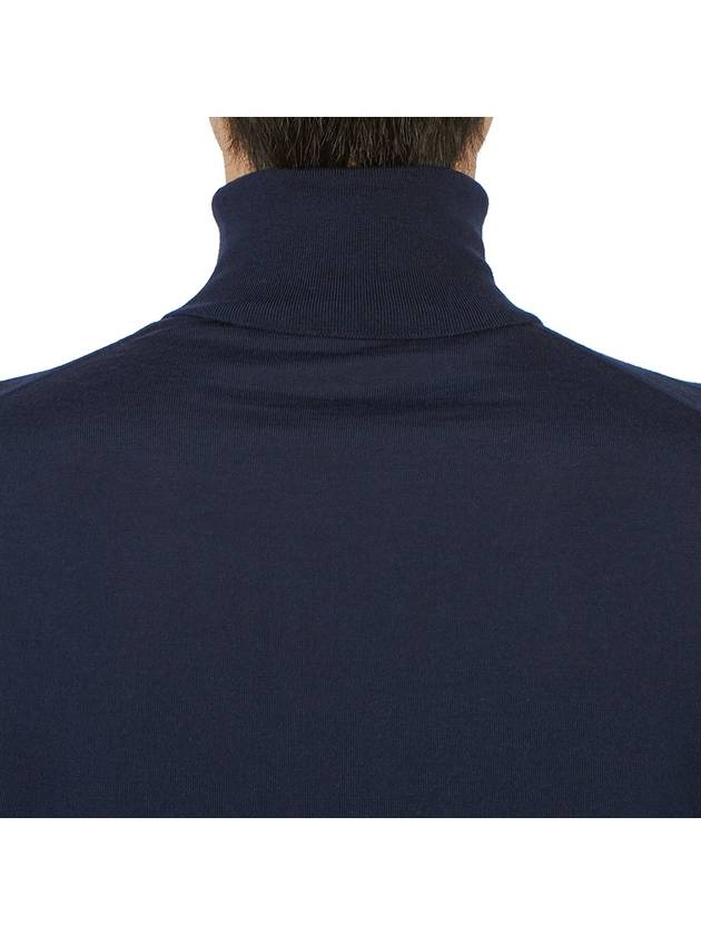 Horsebit Intarsia Wool Turtleneck Navy - GUCCI - BALAAN 8