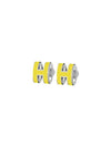 Mini Pop-Ache H Palladium Earrings New Lime - HERMES - BALAAN.