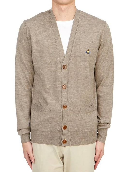 Embroidery Logo Fine Wool Cardigan Grey - VIVIENNE WESTWOOD - BALAAN 2