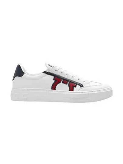 Gancini Low-Top Sneakers White - SALVATORE FERRAGAMO - BALAAN 2